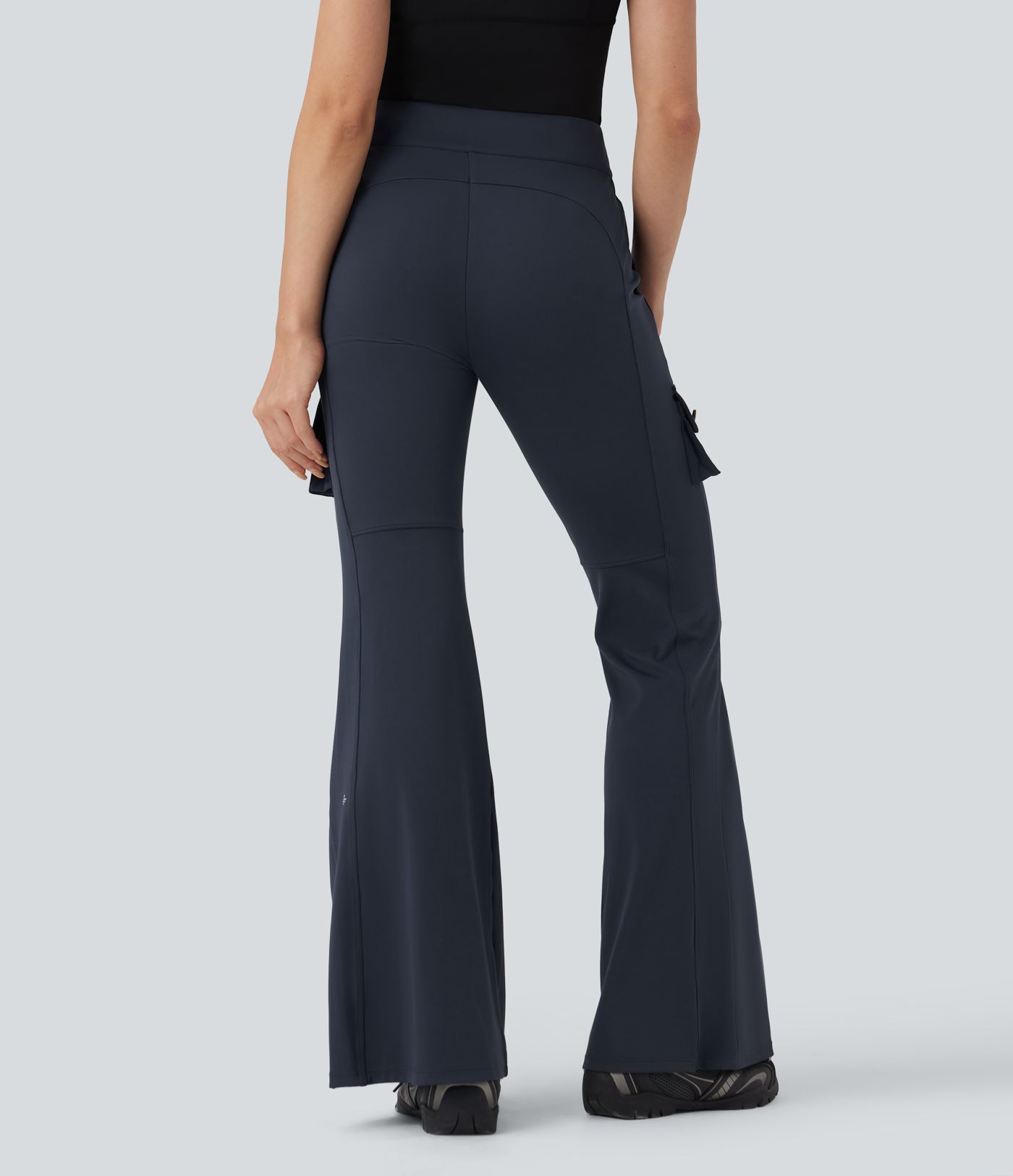 DayStretch High Waisted Cargo Flare Hiking Pants with Pockets