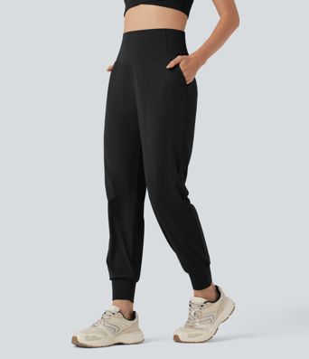 Halara UltraSculpt™ SoCinched Hohe Taille Bauchformende Yoga-Jogginghose mit Taschen