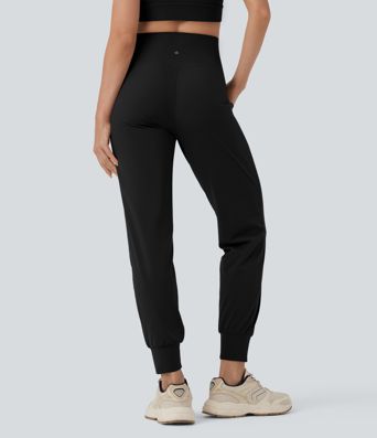 Halara UltraSculpt™ SoCinched Hohe Taille Bauchformende Yoga-Jogginghose mit Taschen