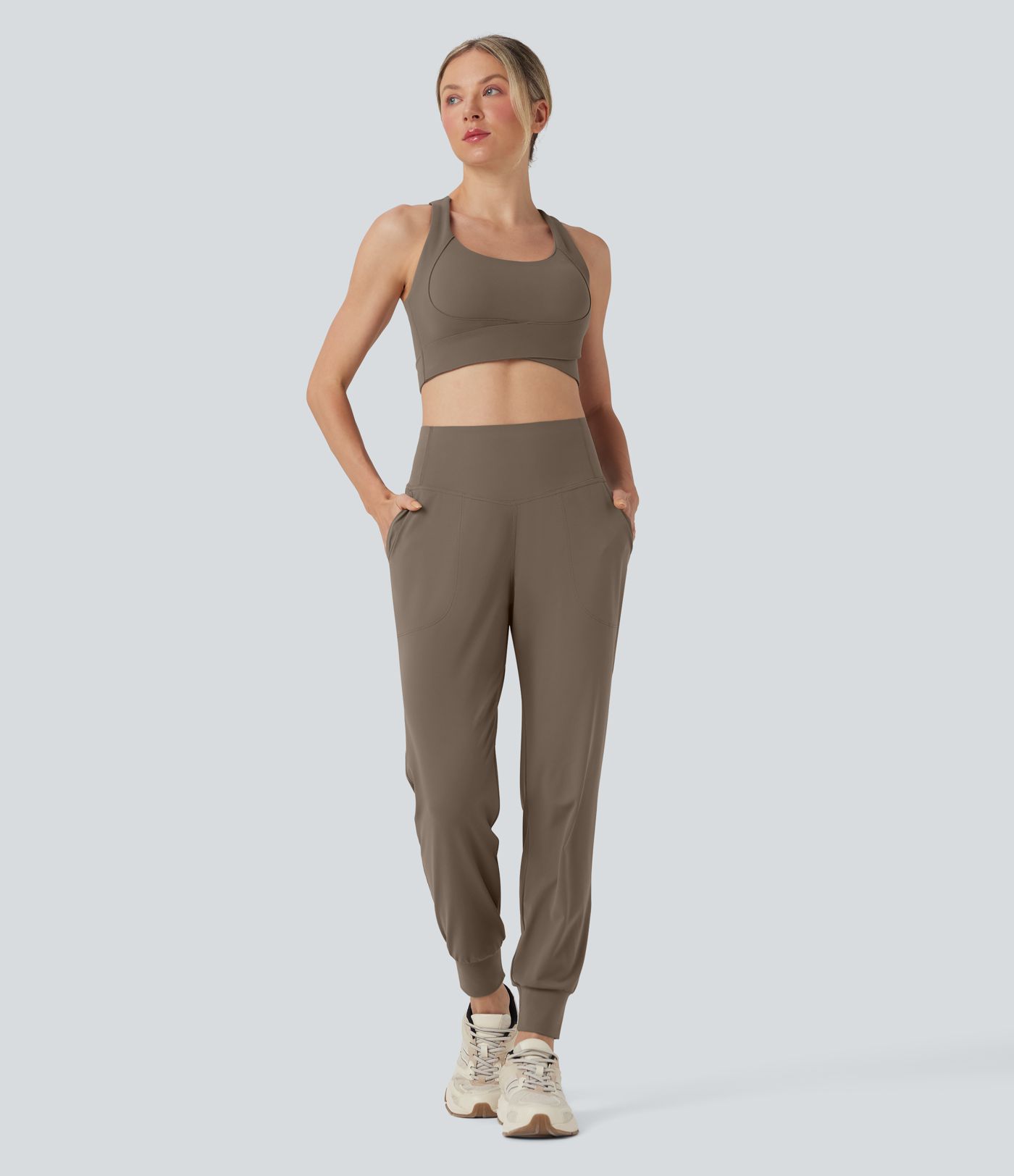 Jogging de yoga gainant taille haute avec poches Halara UltraSculpt™