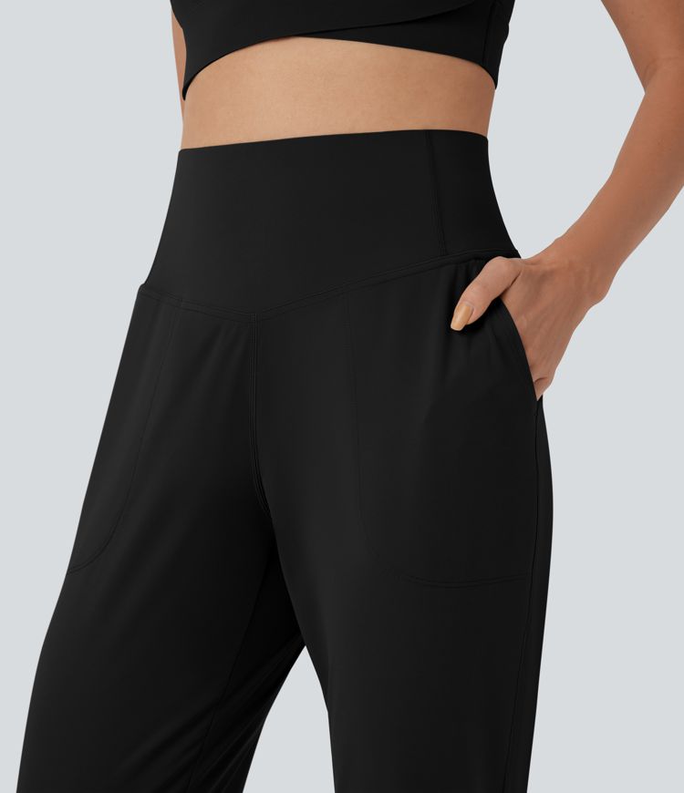 Halara UltraSculpt™ SoCinched Hohe Taille Bauchformende Yoga-Jogginghose mit Taschen