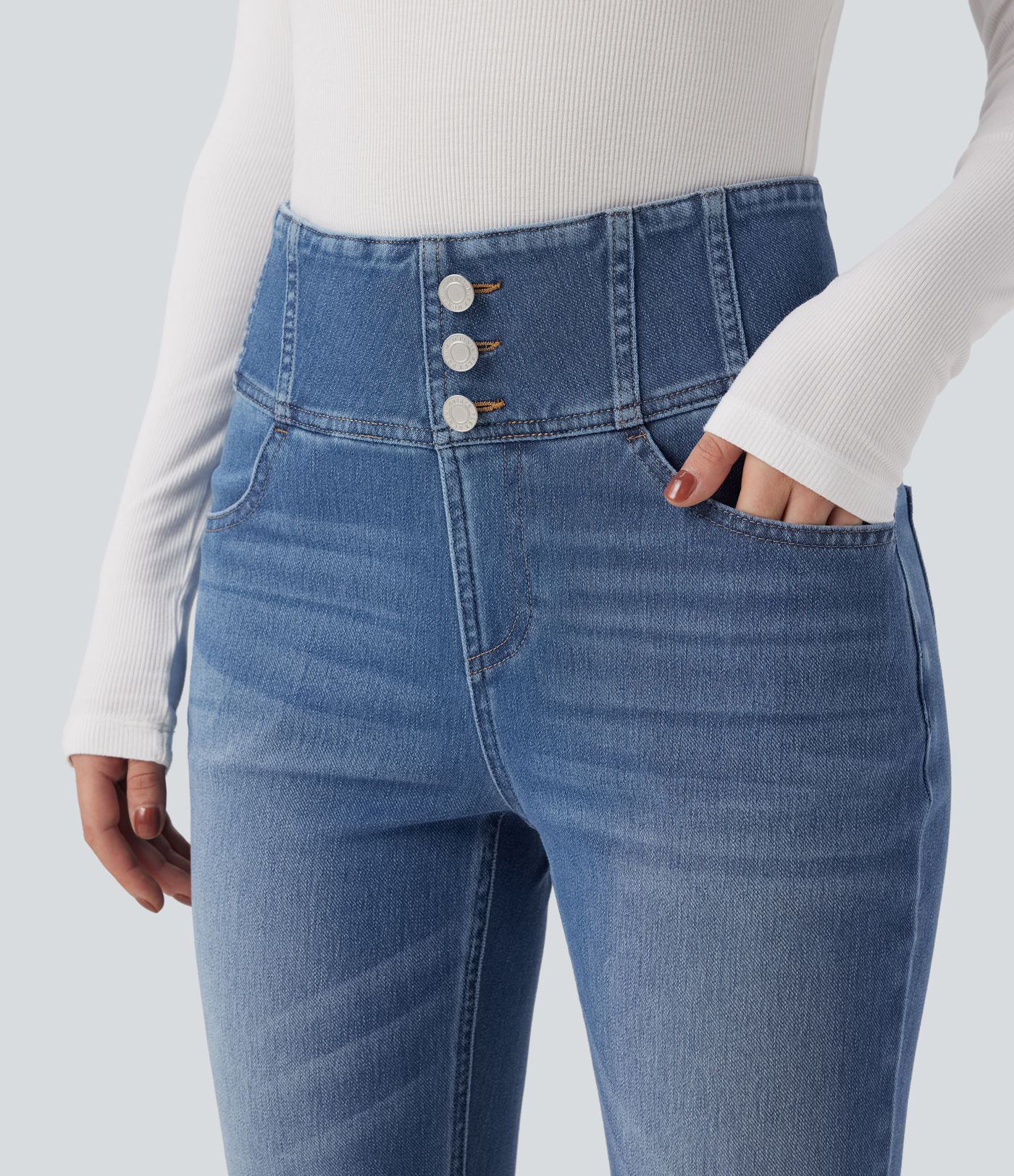 Halara Flex™ High-waisted Casual Skinny Jeans with Pockets