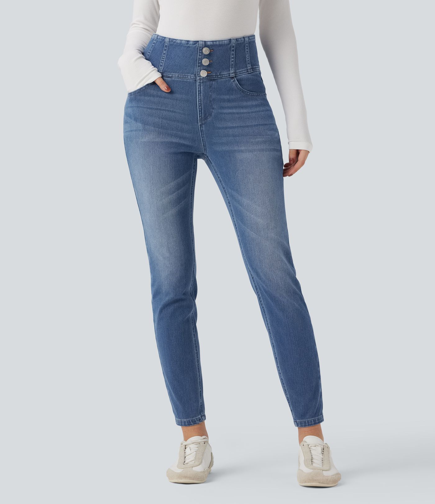 Halara Flex™ High-waisted Casual Skinny Jeans with Pockets