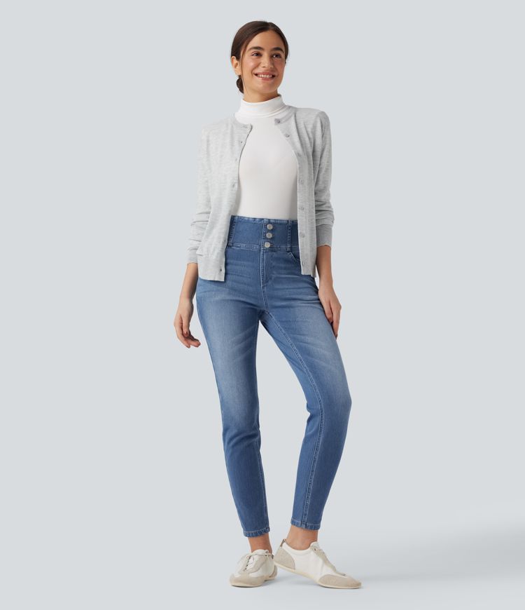 Halara Flex™ High-waisted Casual Skinny Jeans with Pockets