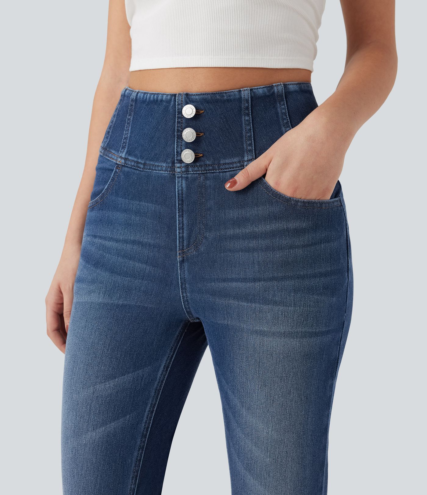 Halara Flex™ High-waisted Casual Skinny Jeans with Pockets