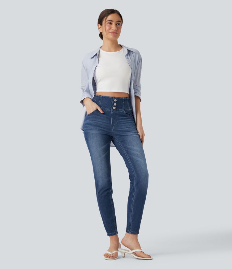 Halara Flex™ High-waisted Casual Skinny Jeans with Pockets
