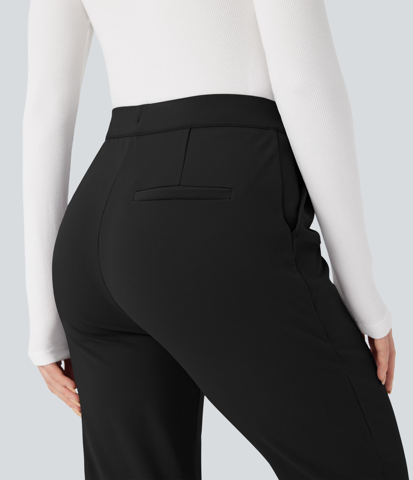 Halara Flex™ DayStretch Foldover High Waisted Drawstring 7/8 Slim Work Pants with Pockets