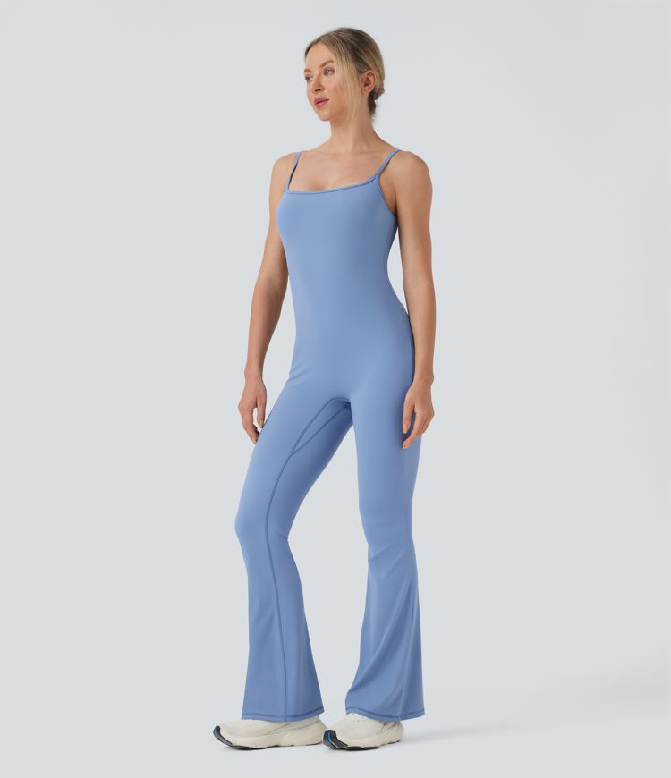 SoftlyZero™ Airy Built-in Bra Flare Yoga Cami Jumpsuit-Easy Peezy-UPF50+