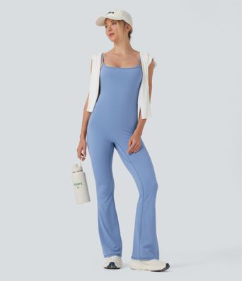 SoftlyZero™ Airy Built-in Bra Flare Yoga Cami Jumpsuit-Easy Peezy-UPF50+