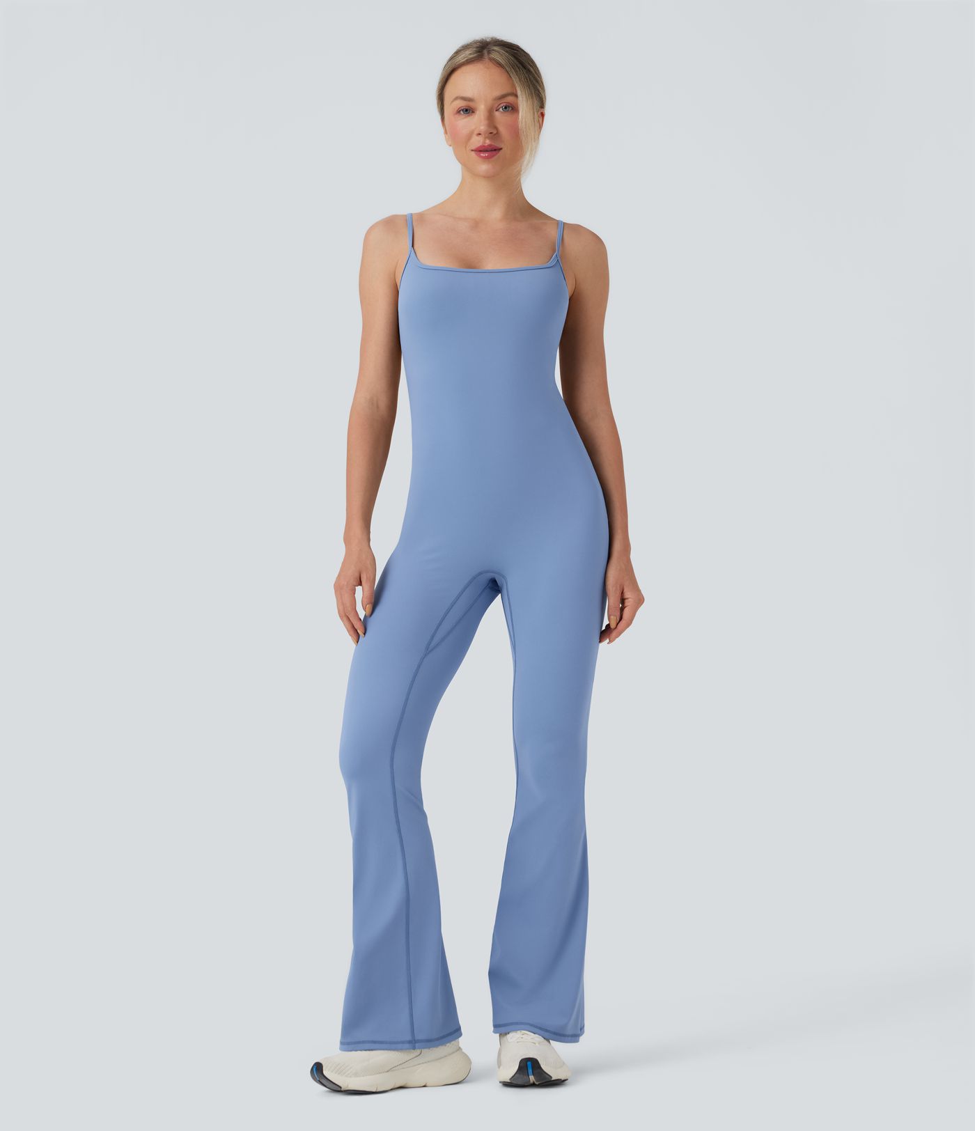 SoftlyZero™ Airy Built-in Bra Flare Yoga Cami Jumpsuit-Easy Peezy-UPF50+