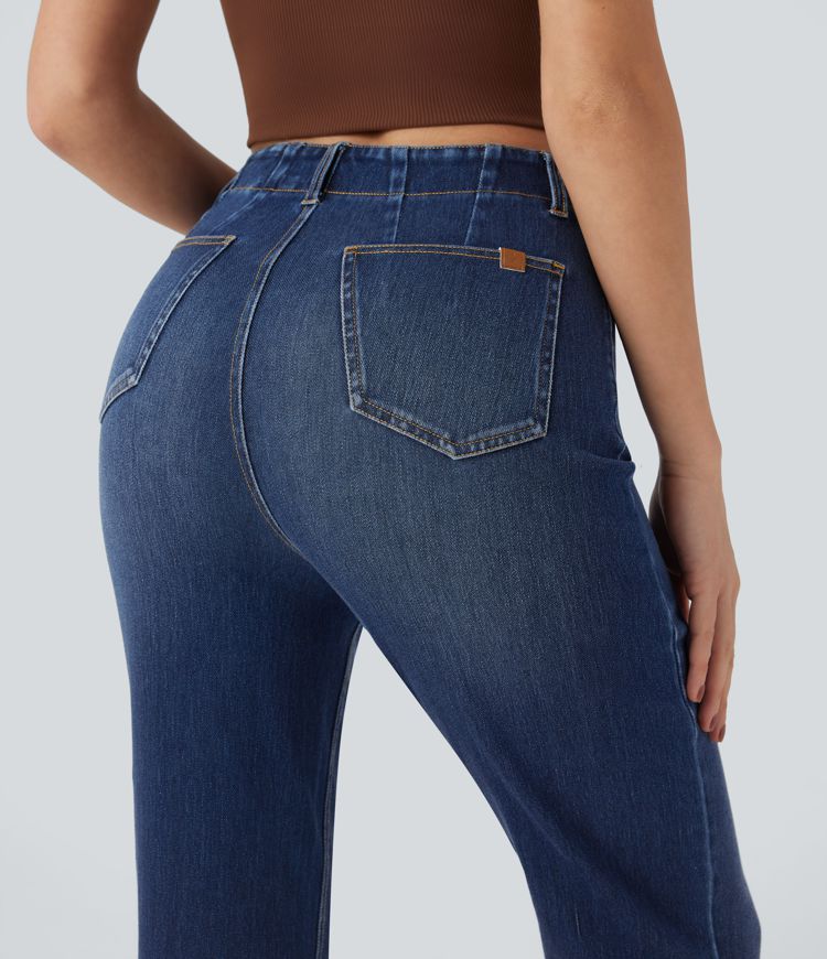 Jean ajusté évasé Halara Flex™ taille haute avec poches