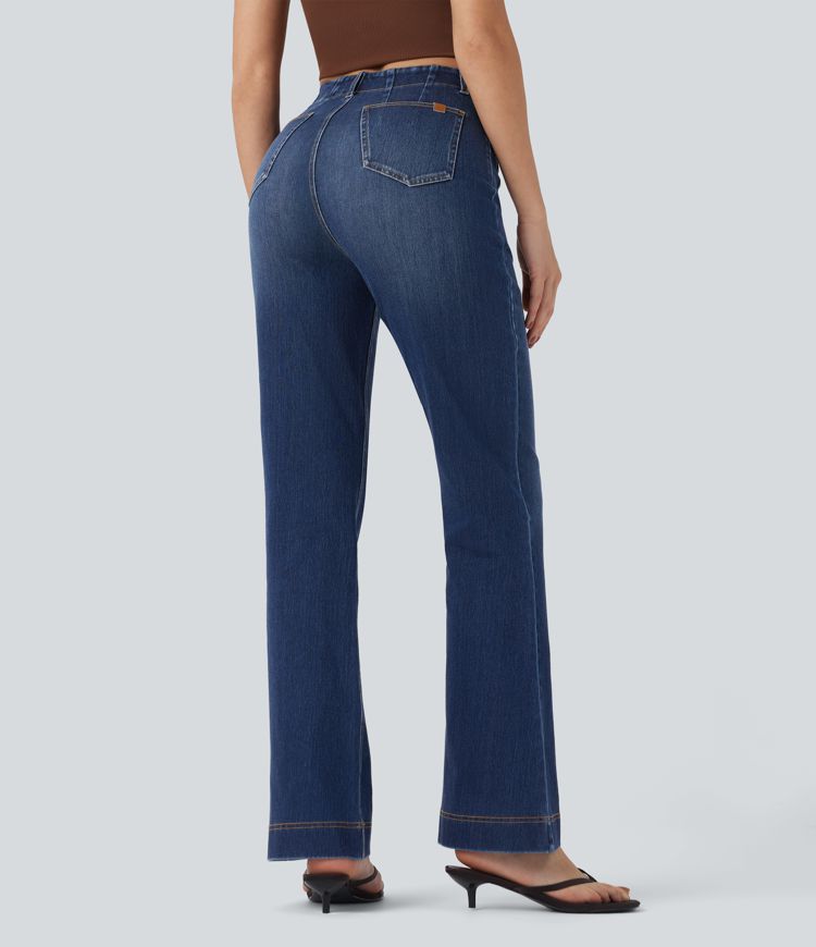 Halara Flex™ High-waisted Casual Slim Bootcut Jeans with Pockets