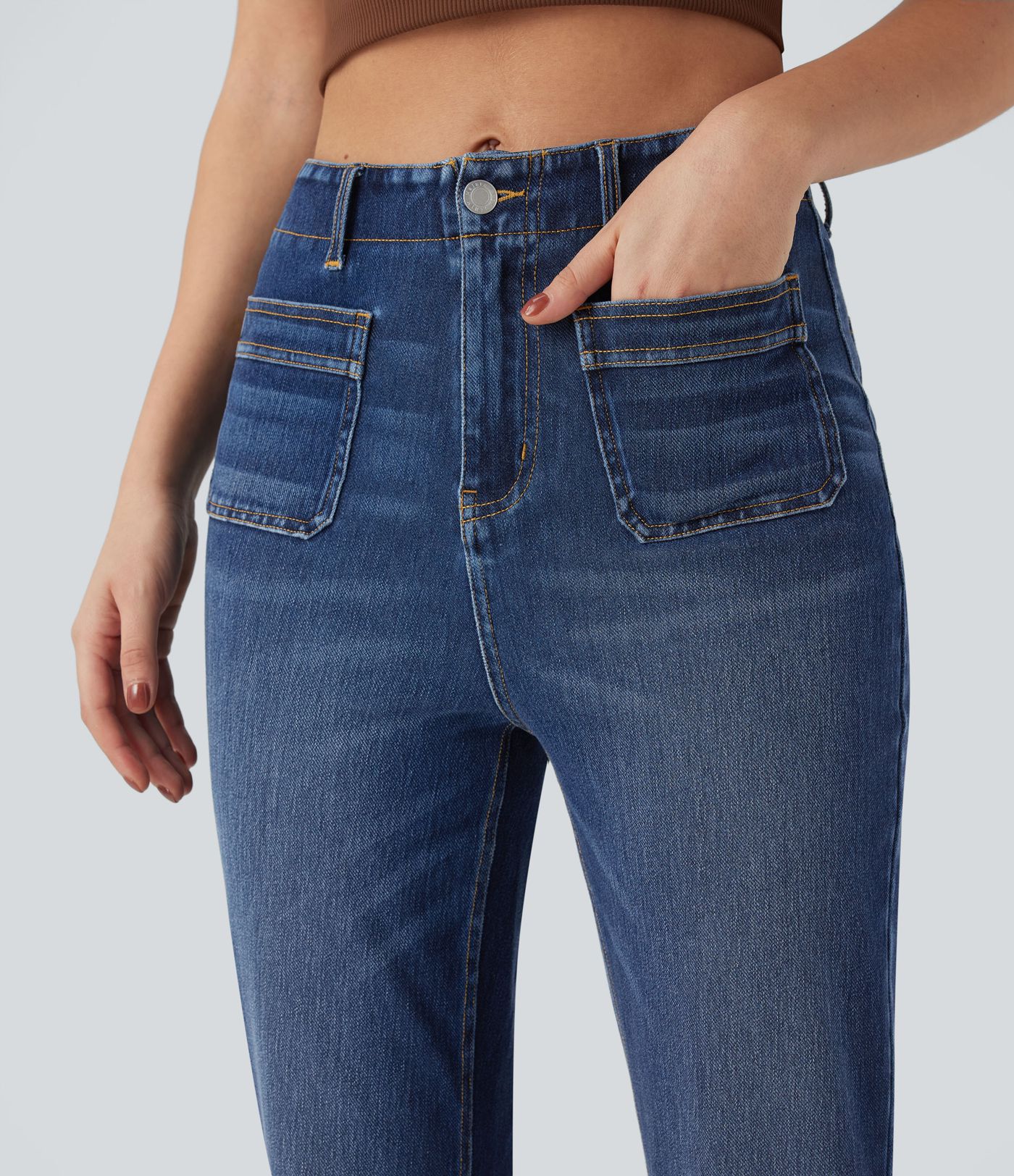 Halara Flex™ High-waisted Casual Skinny Jeans with Pockets