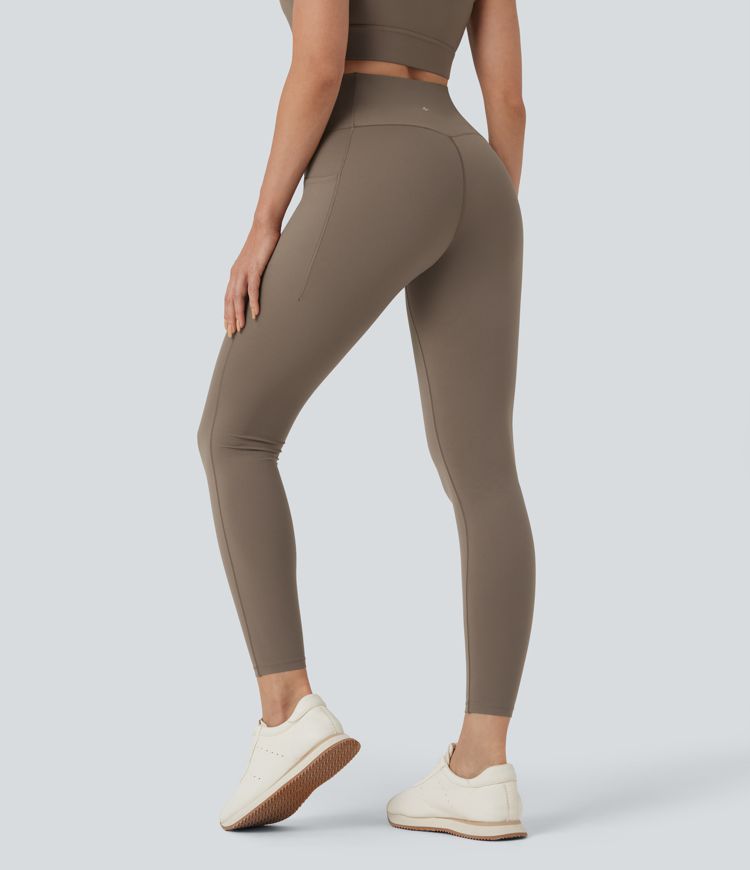 Halara UltraSculpt™ SoCinched High Waisted Crossover Tummy Control 7/8 Training Leggings with Pockets