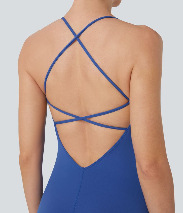 SoftlyZero™ Crisscross Backless Sleeveless Skinny Yoga Jumpsuit