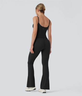 SoftlyZero™ Airy Built-in Bra Flare Yoga Cami Jumpsuit-Easy Peezy-UPF50+