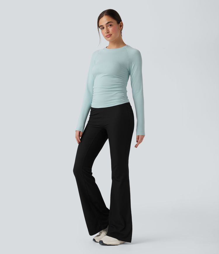 OneForm Seamless Flow Long Sleeve Ruched Yoga Sports Top