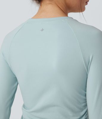 OneForm Seamless Flow Long Sleeve Ruched Yoga Sports Top