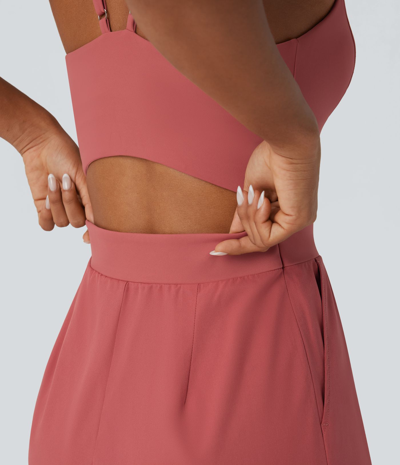 Breezeful™ Wide Leg Quick Dry Casual Slip Jumpsuit with Pockets-Easy Peezy Edition