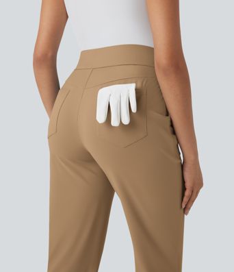 Pantalones de golf de cintura alta con bolsillos - Secado rápido - UPF40+