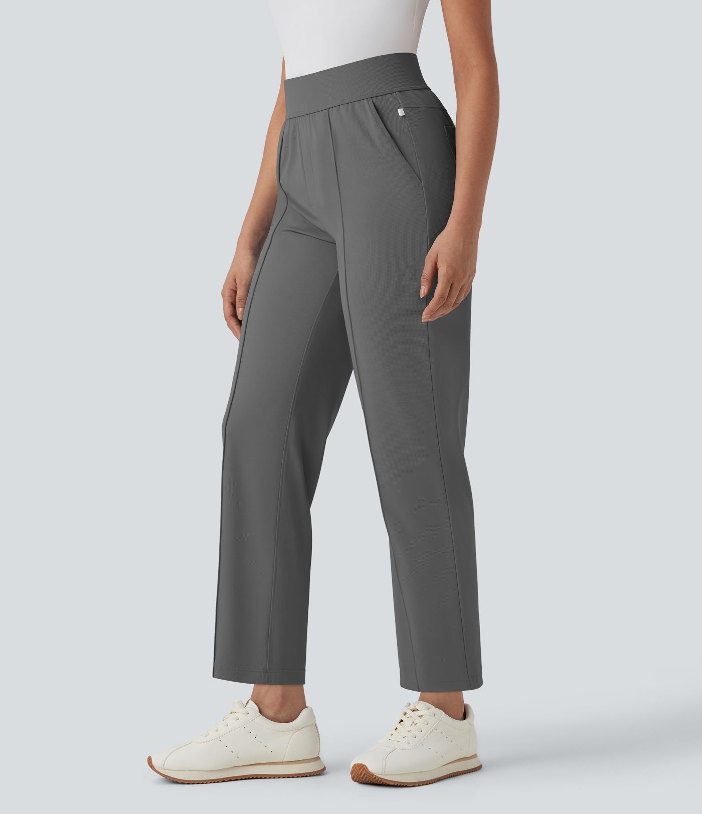 Mid High Waisted Pockets Quick Dry Golf Pants-Golf Tee-UPF40+