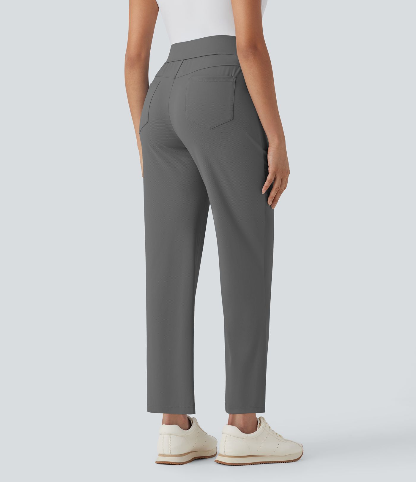 Mid High Waisted Pockets Quick Dry Golf Pants-Golf Tee-UPF40+