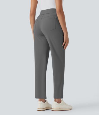 Mid High Waisted Pockets Quick Dry Golf Pants-Golf Tee-UPF40+