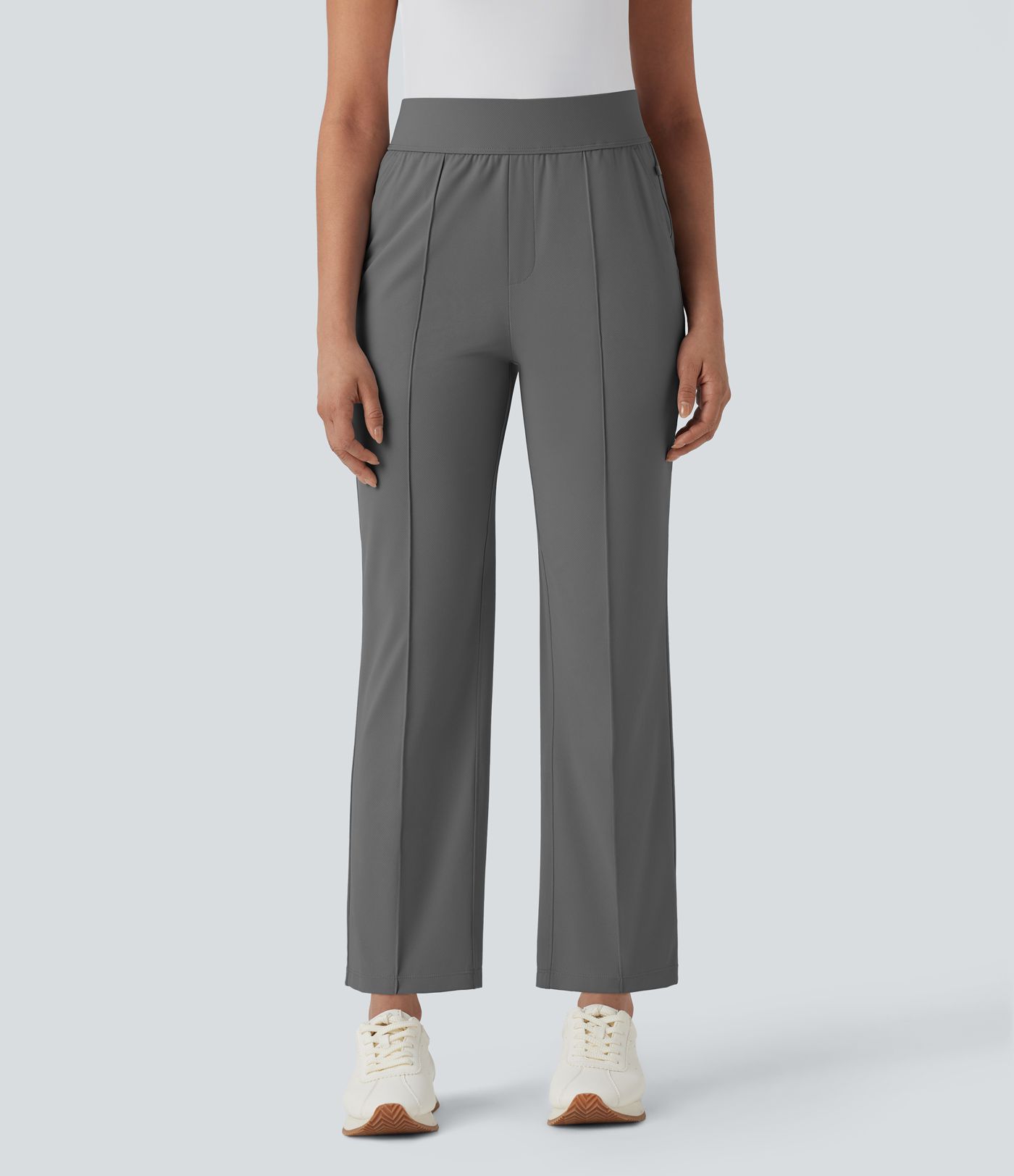 Mid High Waisted Pockets Quick Dry Golf Pants-Golf Tee-UPF40+