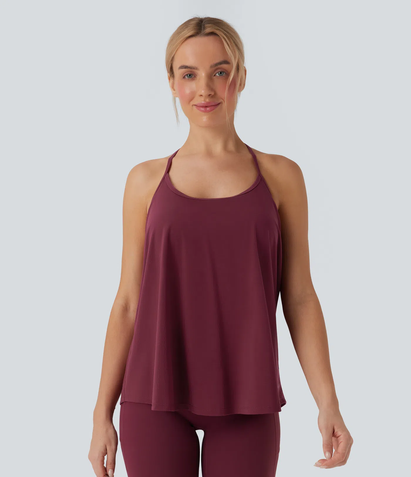 Softlyzero™ Airy Halter Backless Draped Cool Touch Yoga Sports Top-D/DD/DDD/F Cups-UPF50+
