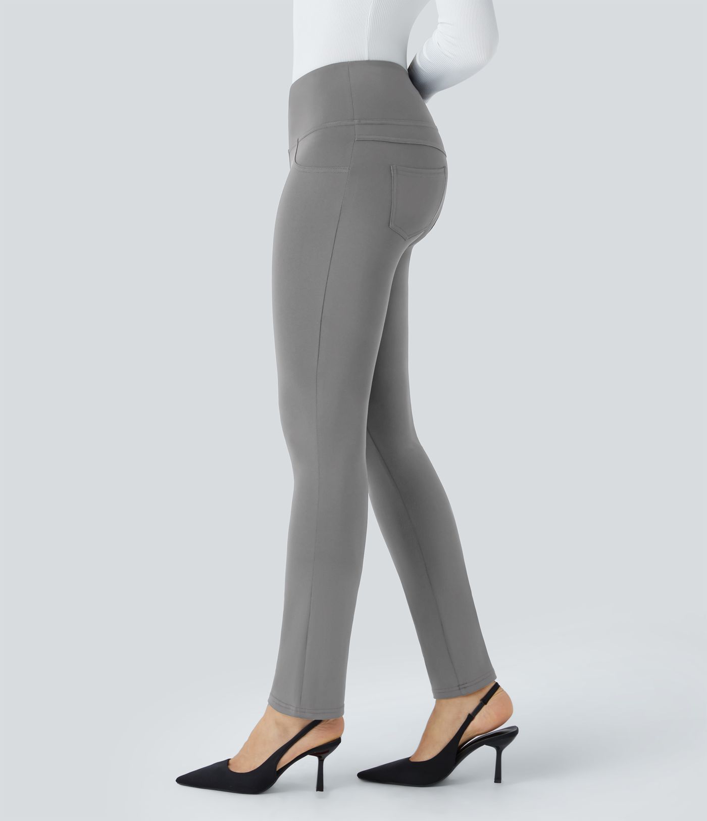 Pantalon de travail fuselé taille haute Halara Flex™ DayStretch avec poches