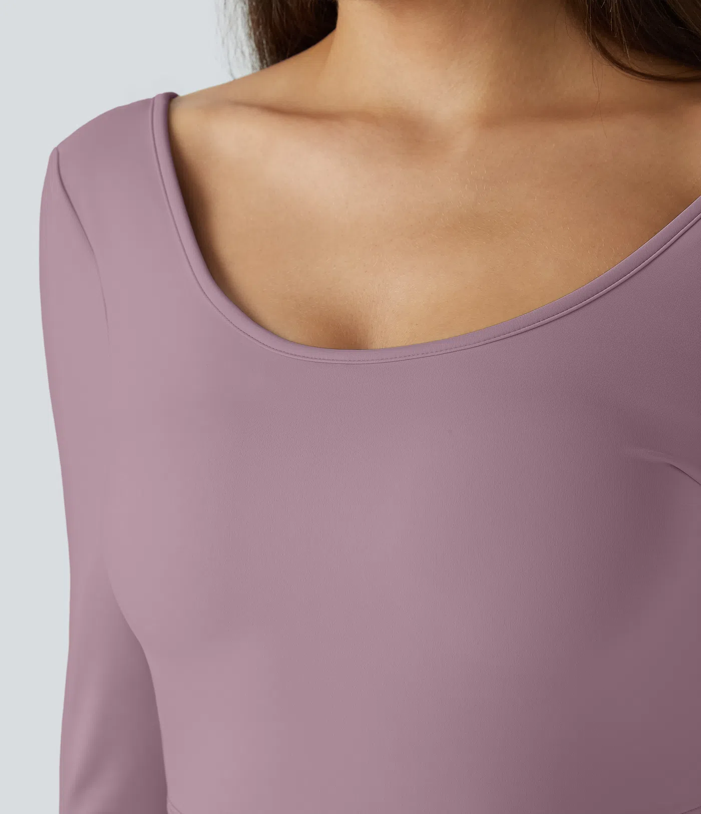 SoftlyZero™ Airy U Neck Cut Out Thumb Hole Cropped Cool Touch Yoga Sports Top-UPF50+