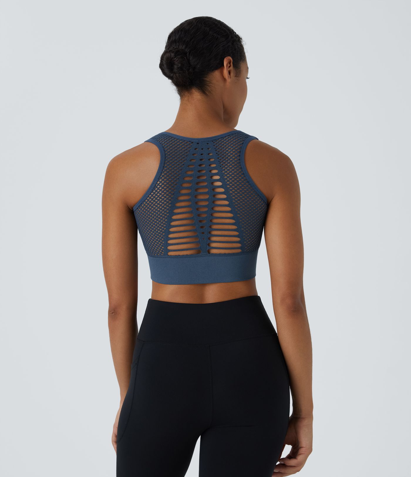 Brassière de sport yoga maintien léger découpes patchwork sans couture OneForm Seamless Flow
