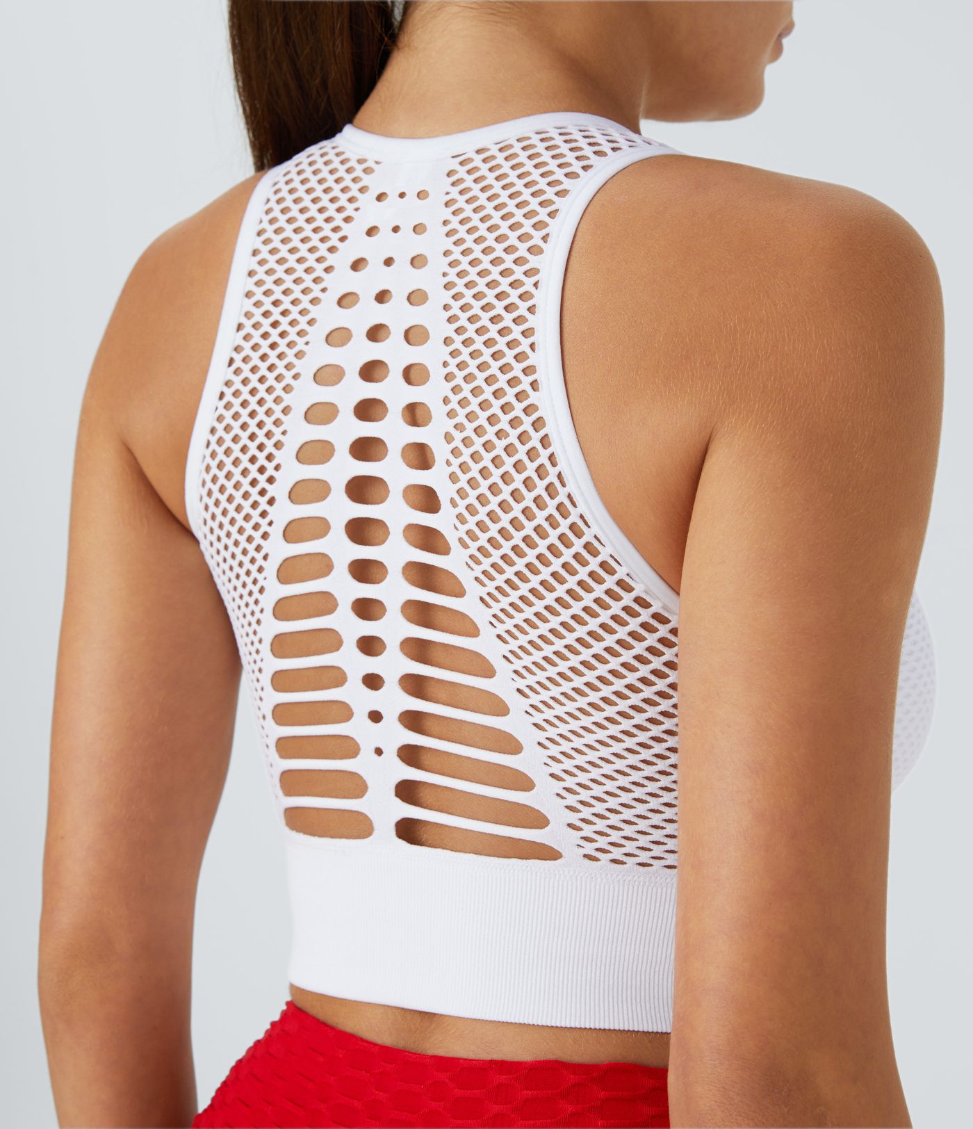 OneForm - Yoga-Sport-BH mit niedrigem Support, Cut-Outs, Patchwork-Design und nahtlosem Flow