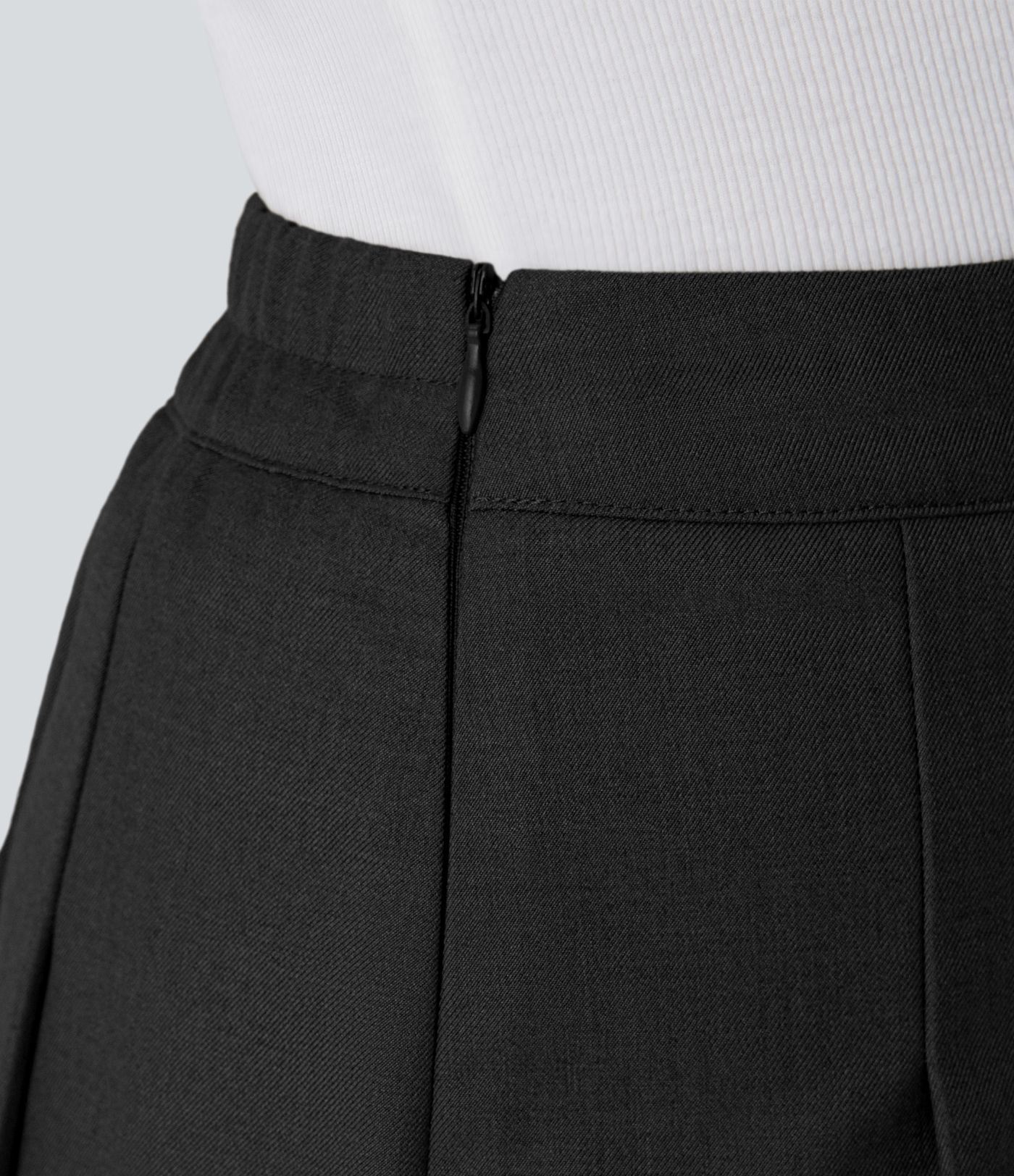 High Waisted Pleated Mini 2-in-1 Casual Skirt