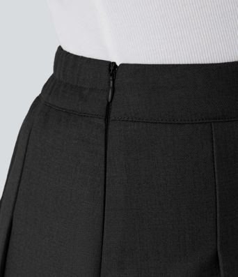 High Waisted Pleated Mini 2-in-1 Casual Skirt