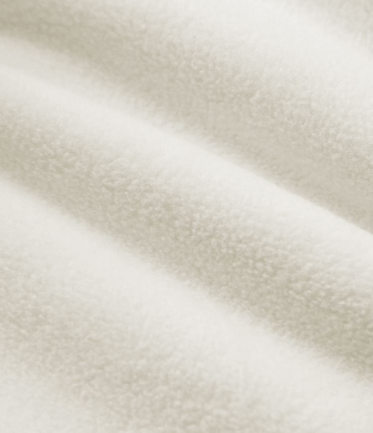 Chaqueta sherpa cuello botón bolsillo pecho manga larga dobladillo curvo