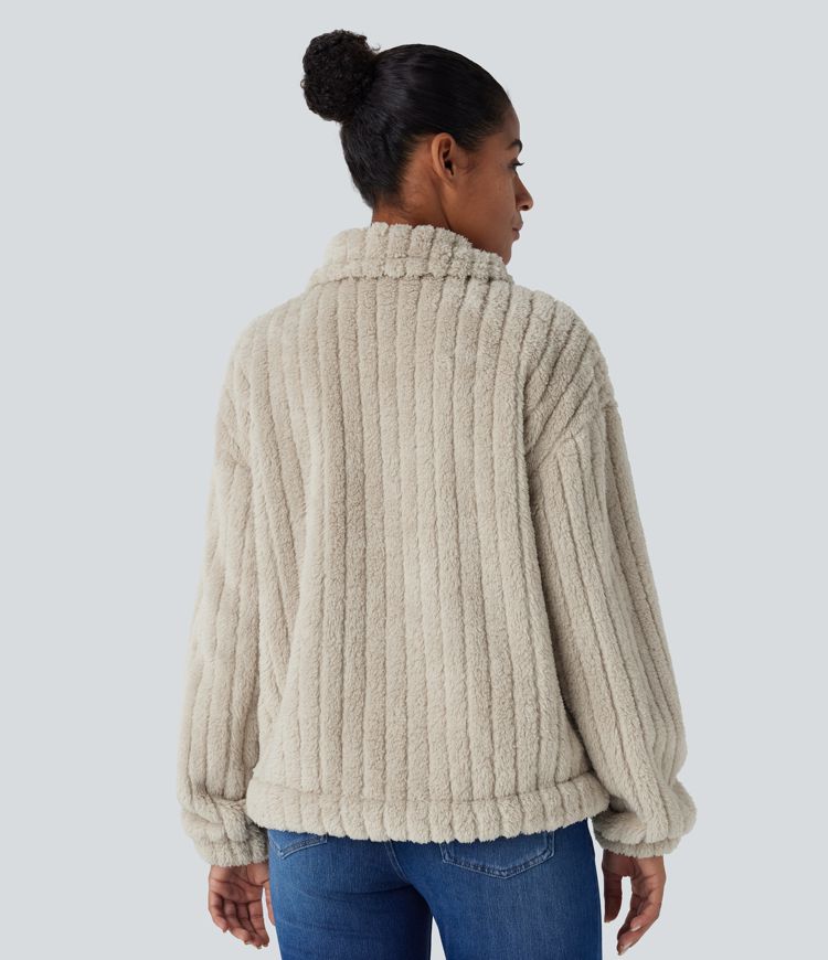 Long Sleeve Casual Sherpa Jacket