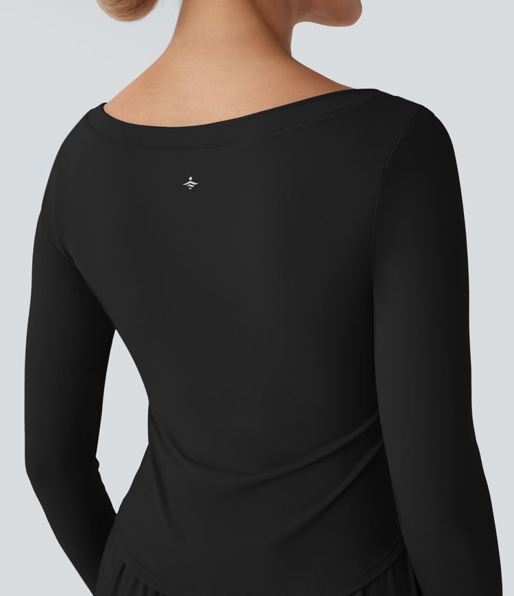 SoftlyZero™ Airy Long Sleeve Thumb Hole Cool Touch Workout Jumpsuit with Pockets-Easy Peezy Edition