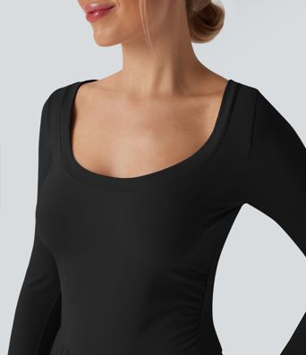 SoftlyZero™ Airy Long Sleeve Thumb Hole Cool Touch Workout Jumpsuit with Pockets-Easy Peezy Edition