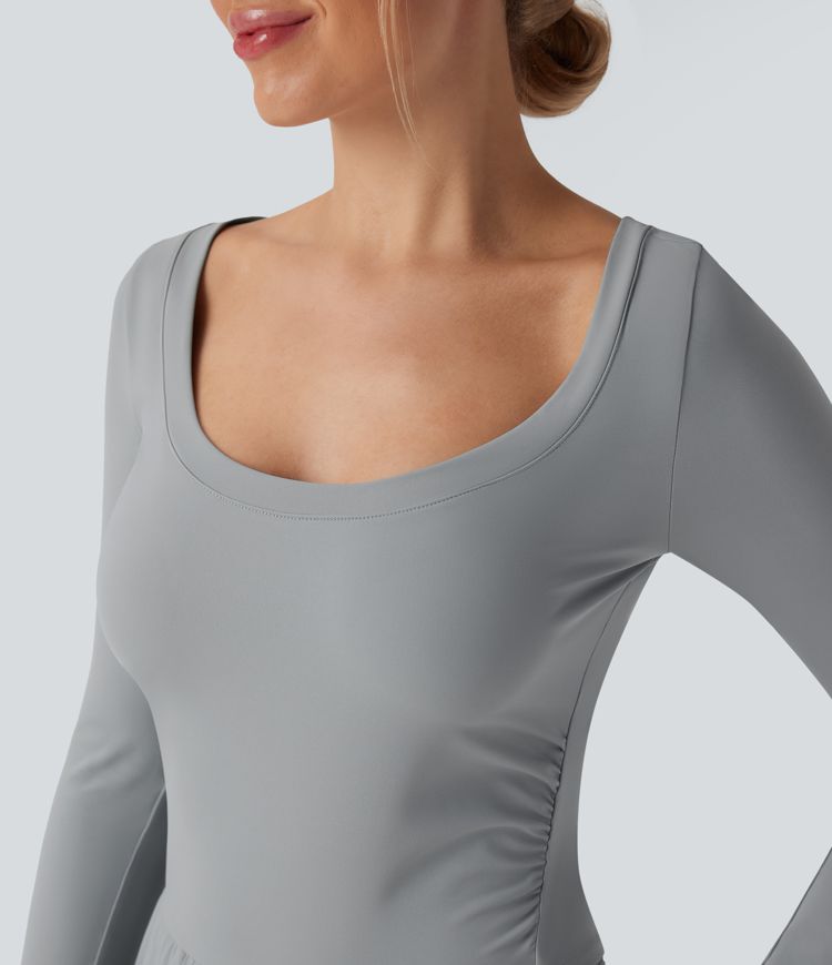 SoftlyZero™ Airy Long Sleeve Thumb Hole  Workout Jumpsuit with Pockets-Easy Peezy Edition