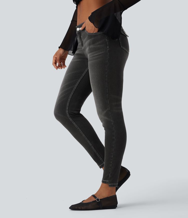 Halara Flex™ Low Rise Casual Skinny Jeans with Pockets