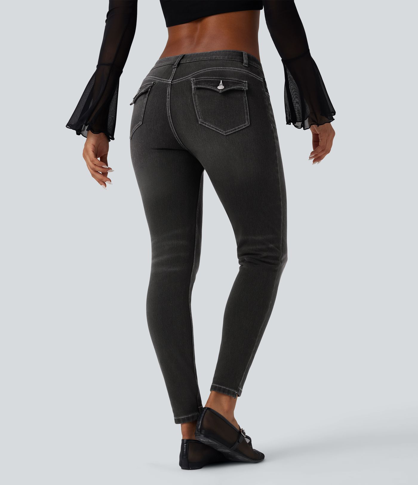 Halara Flex™ Low Rise Casual Skinny Jeans with Pockets