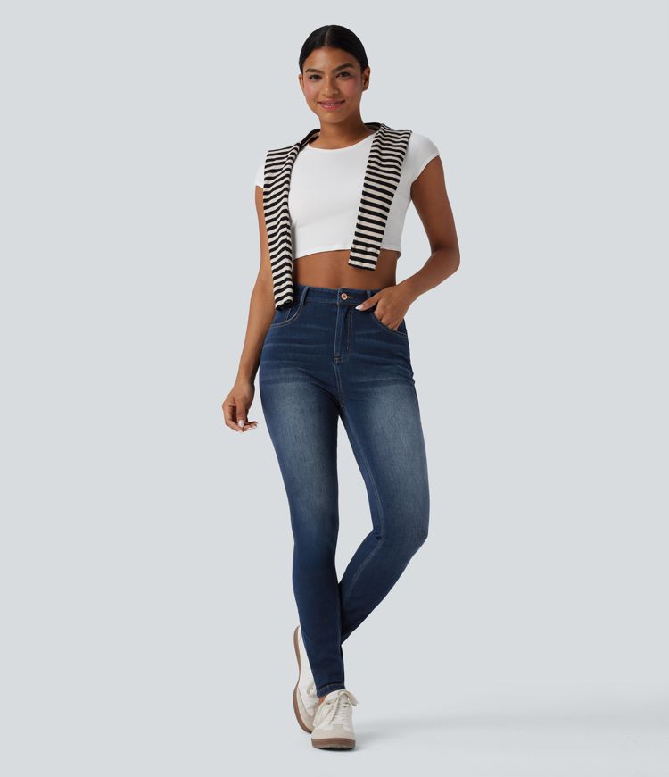 Halara Flex™ High Waisted Casual Skinny Jeans with Pockets
