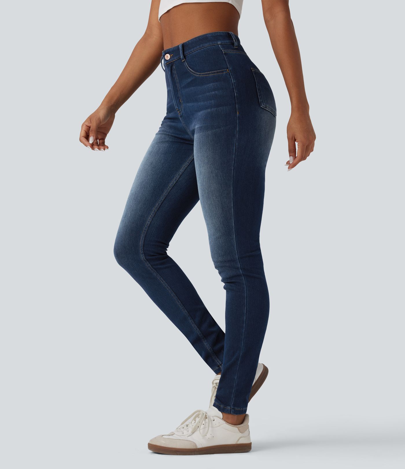 Halara Flex™ High Waisted Casual Skinny Jeans with Pockets