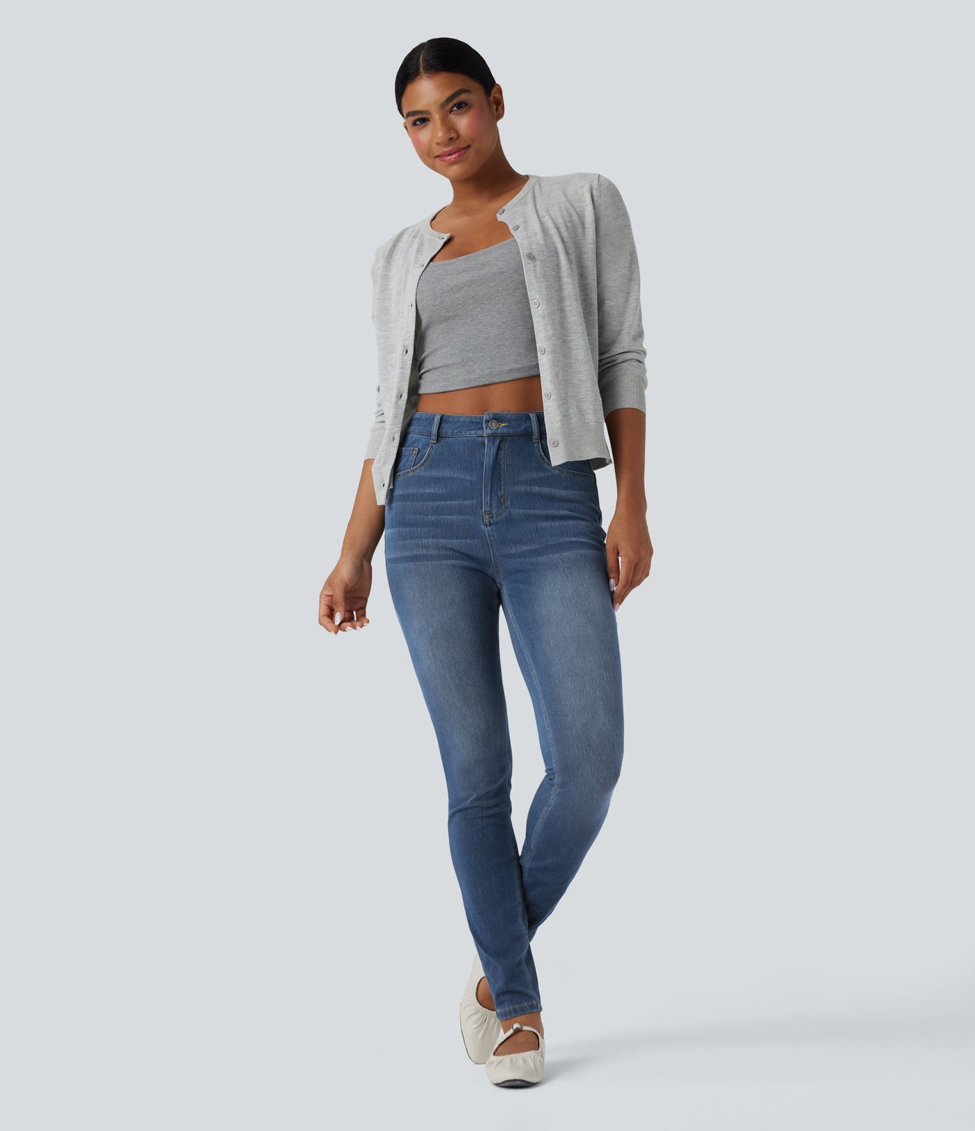 Halara Flex™ High Waisted Casual Skinny Jeans with Pockets