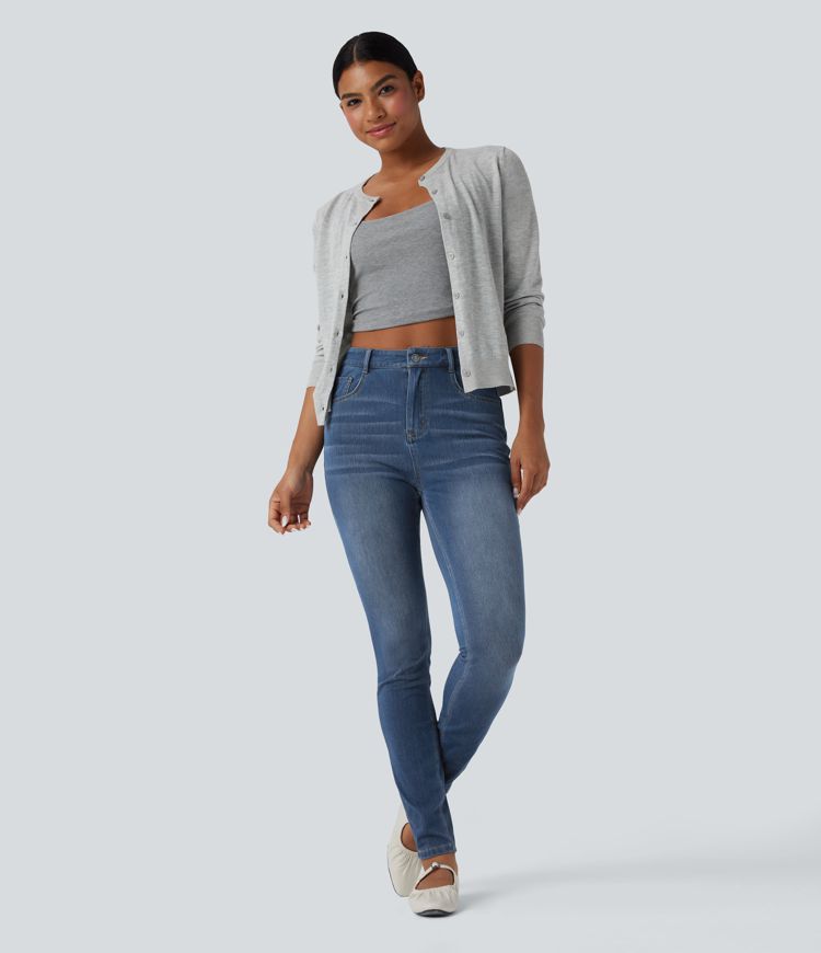 Halara Flex™ High Waisted Casual Skinny Jeans with Pockets