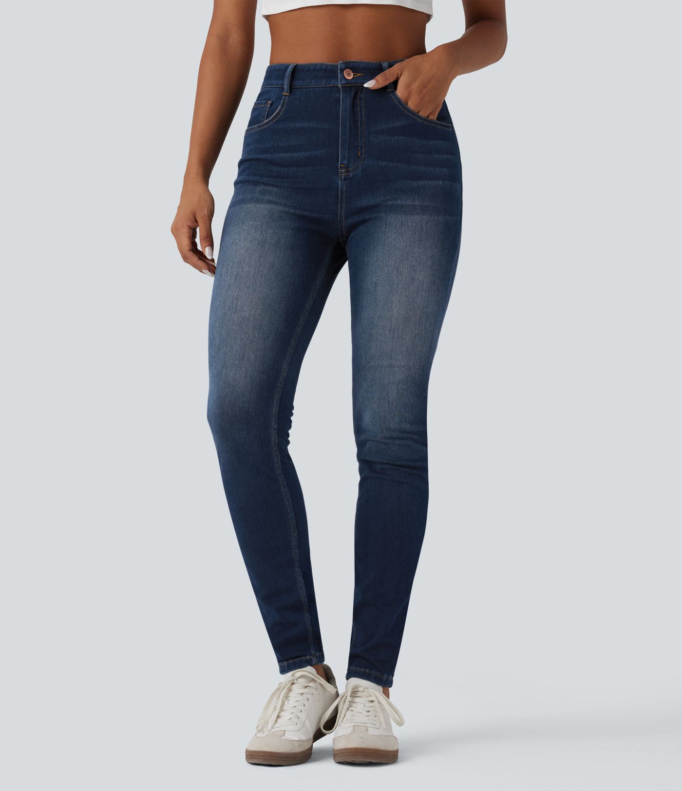 Halara Flex™ High Waisted Casual Skinny Jeans with Pockets