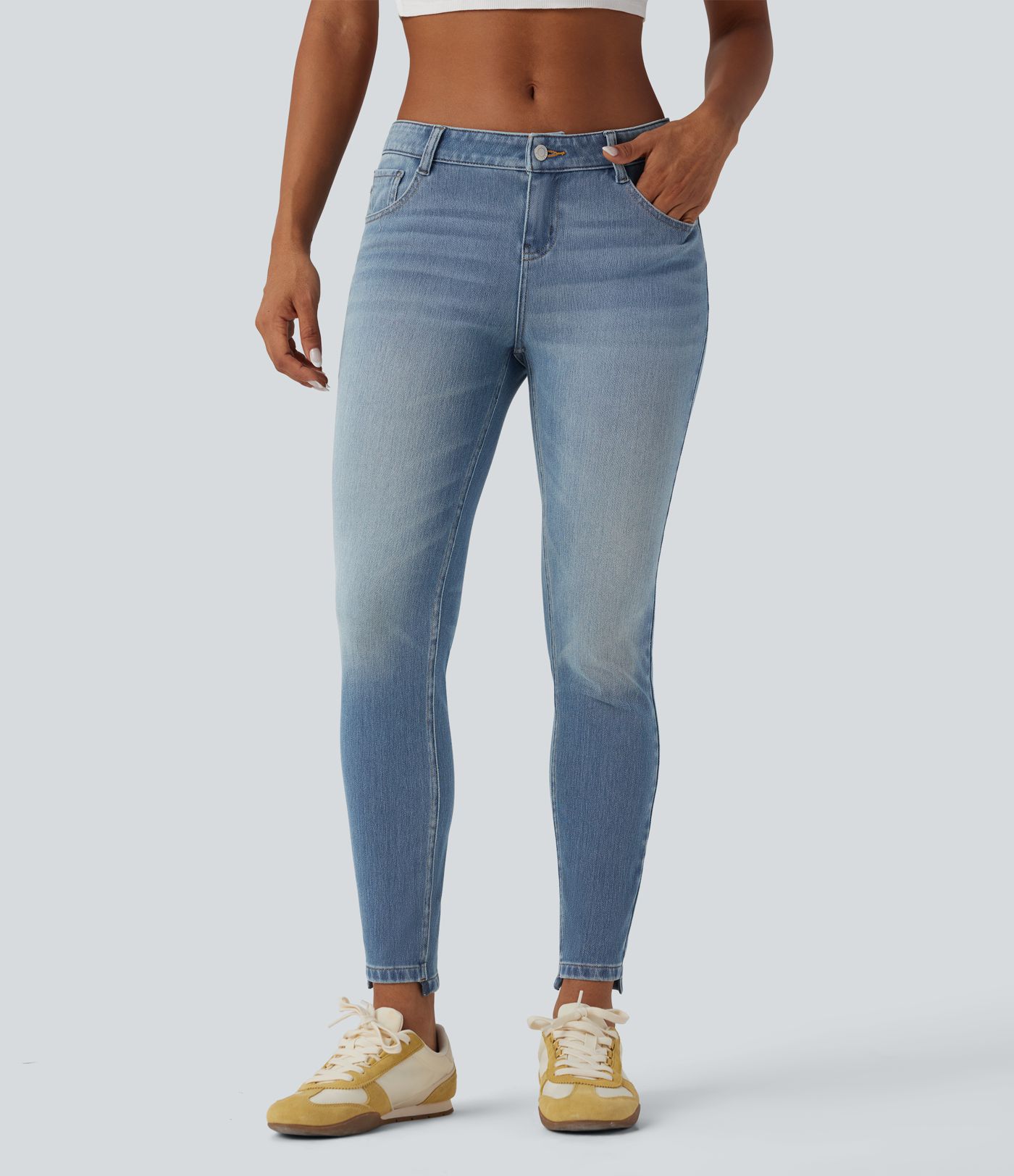 Halara Flex™ Low Rise Casual Skinny Jeans with Pockets