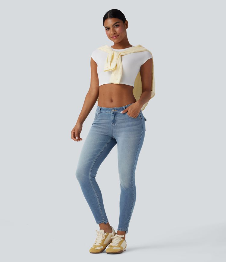 Halara Flex™ Low Rise Casual Skinny Jeans with Pockets