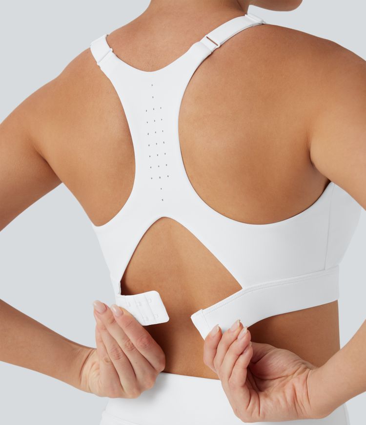 Soutien-gorge de sport d'entraînement SpeedWave™ soutien moyen coques moulées perforé à crochet ajustable séchage rapide - Bonnets D/DD/DDD/F